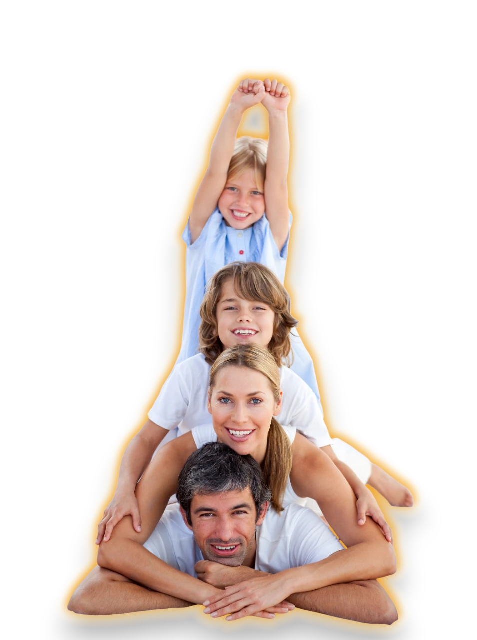 Family protected by home insurance